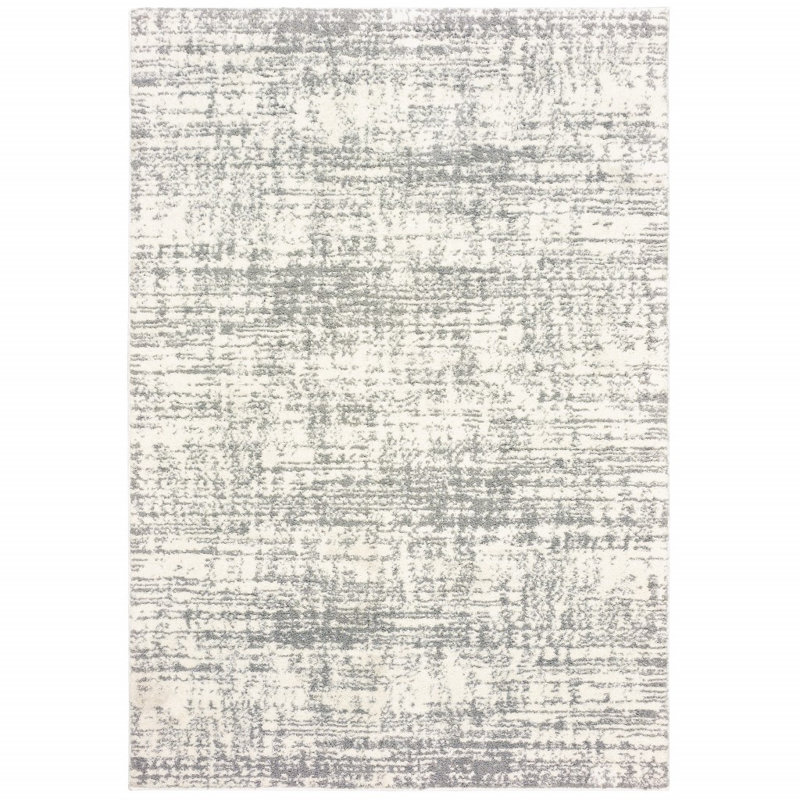 Tapis ivoire / gris Robbinsdale, Tapis de couloir 2 pi 3 po x 7 pi 6 po