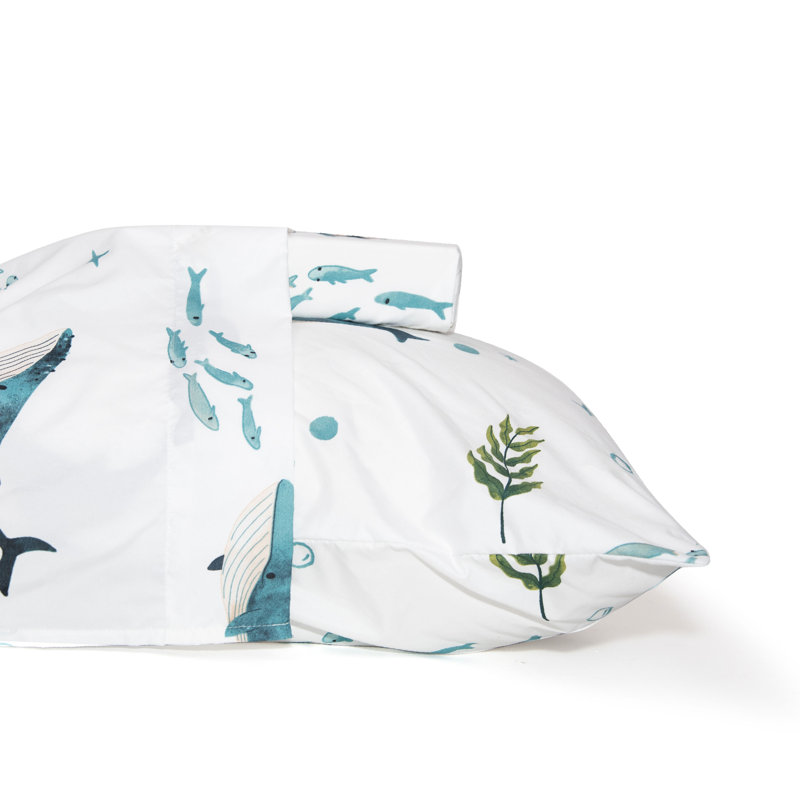 Ocean / Sea Nautical Ocean Bedsheet Set - Super Soft Underwater Sea Creatures Design Kids Bed Set