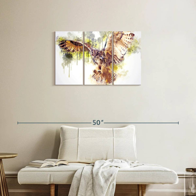 Brampt Owl Flying, 20" H x 33" W