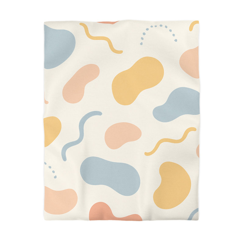 Microfiber Duvet Cover Boho Style, Design 88, Cream, Twin Duvet Cover