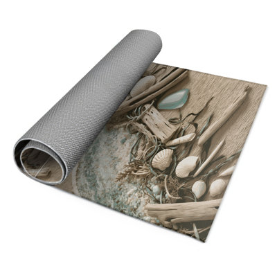 Tapis beige d'intérieur et d'extérieur Nature