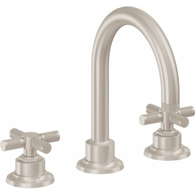 Descanso 8" Widespread Lavatory Faucet with Cross Knurled Handle and Completely Finished ZeroDrain