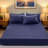 Solid Color Fitted Sheet Set - Navy Blue - Twin (99x199 cm) (3PCS)-119223878-119223873