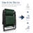  Oversized Padded Zero Gravity Chair, Folding Outdoor Patio Recliner W/ Side Tray - Forest Green-1570599643