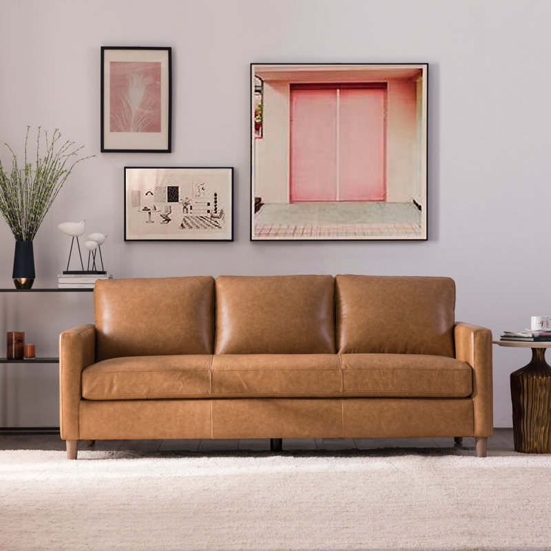 Grudnitski 80.5" Leather Sofa