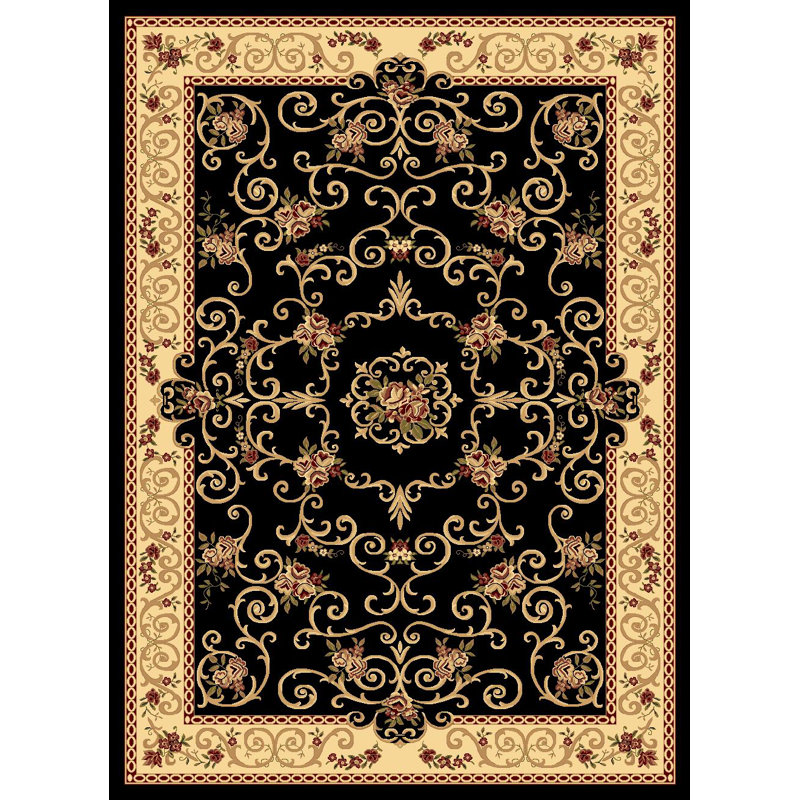 Tapis noir Gloucester, Rectangle 5 pi 3 po x 7 pi 10 po