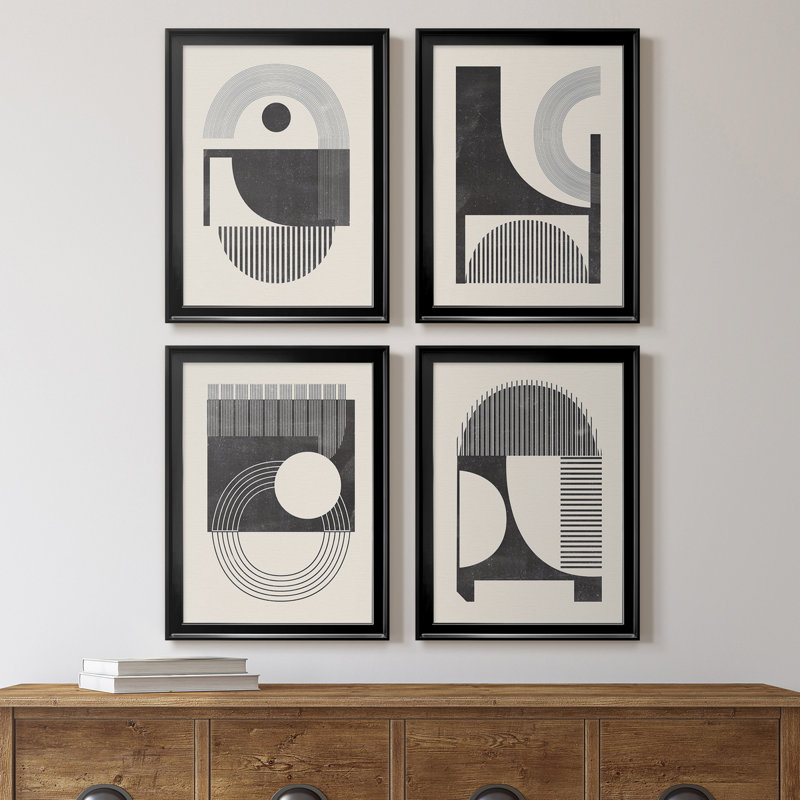 Inconnu Space I, toile encadrée de qualité supérieure - prête à être accrochée, Cadre noir, H 42,5 po x l 122 po x P 1 po
