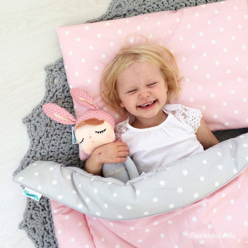 Winston 2 - Piece Cot Bedding Set, Pink/Grey