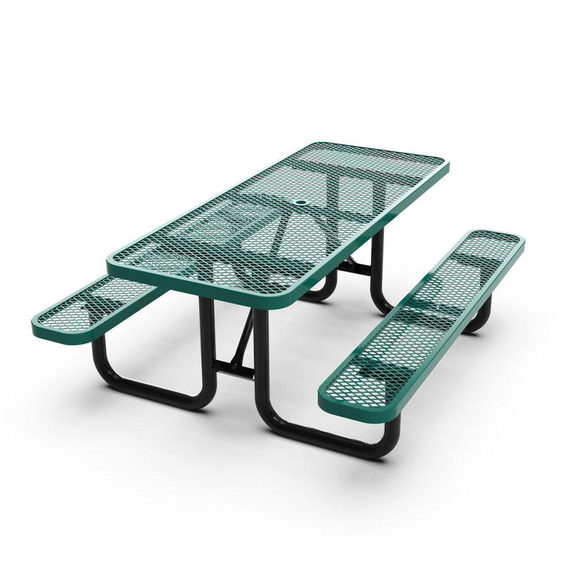 Table de pique-nique Hadleigh, Vert, 29.5" H x 72.25" W x 61.75" D