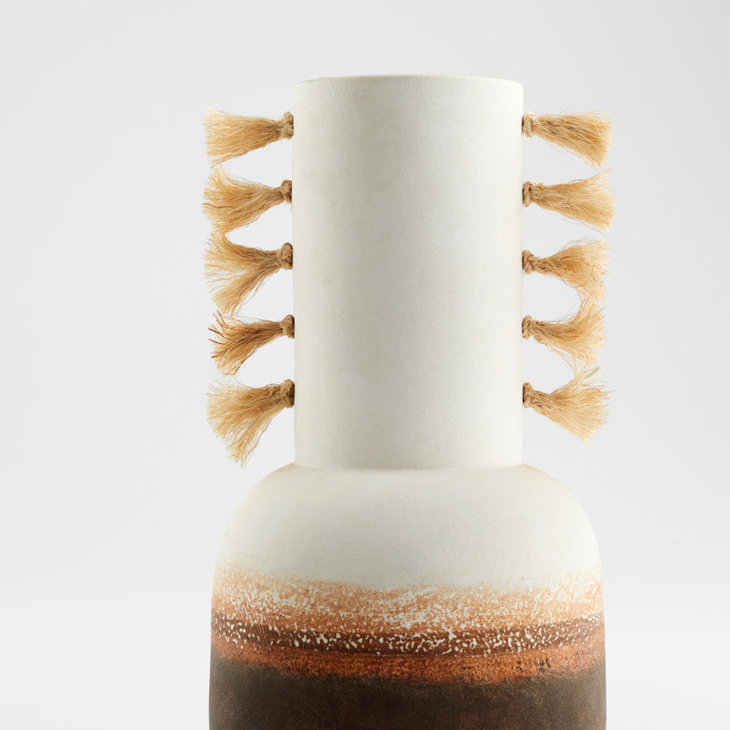 Margaret Handmade Ceramic / Porcelain Table Vase, 14" H x 7.5" W x 7" D