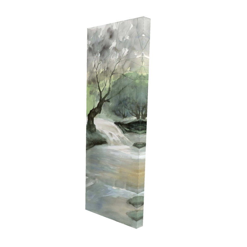 Oasis de détente, toile - Paysage illustratif, décoration intérieure