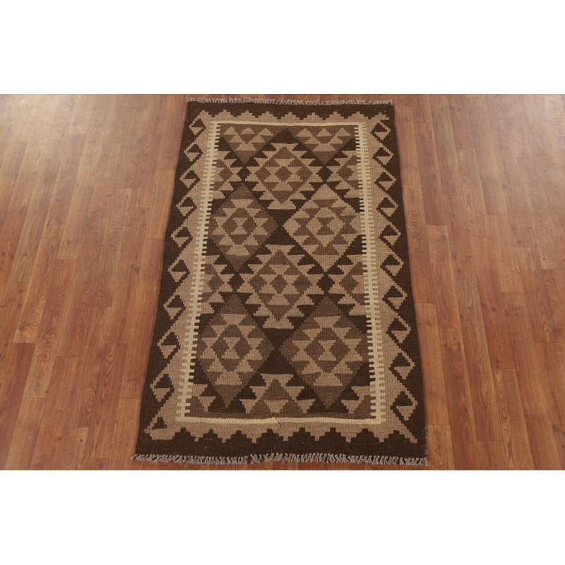 Kilim Reversible Wool Area Rug 3x5