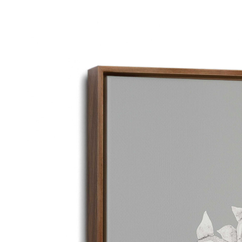 «Gray Botanical Set I» par Cindy Jacobs, reproduction d'art, Toile avec cadre, Brun, L 18 po x H 24 po