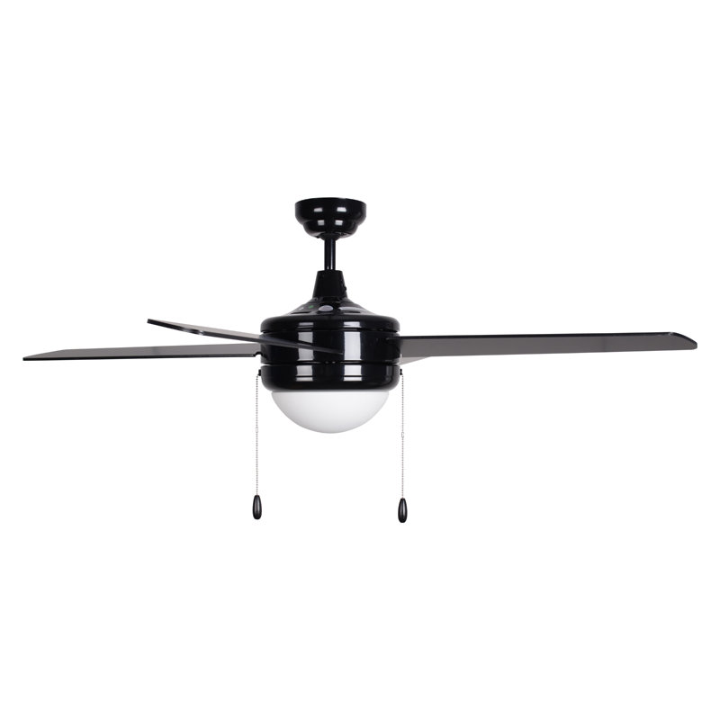 Ventilateur de plafond d'intérieur 4 pales Razo, Noir