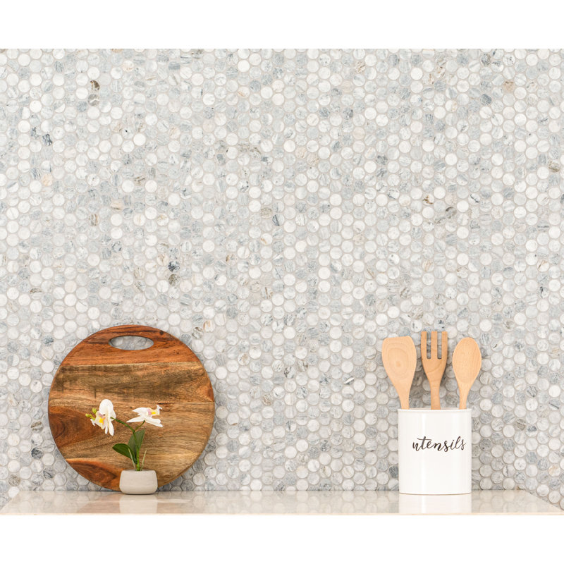 Terra Bella Round 12 in. x 12 in. Honed Marble Mosaic Floor and Wall Tile