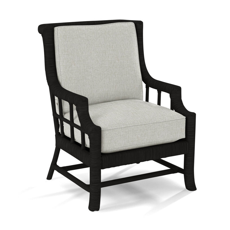 Fauteuil Lafayette, Noir antique, Chenille rose / velours uni; 0809-14