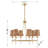 Aidean 6-Light Chandelier in Warm Brass