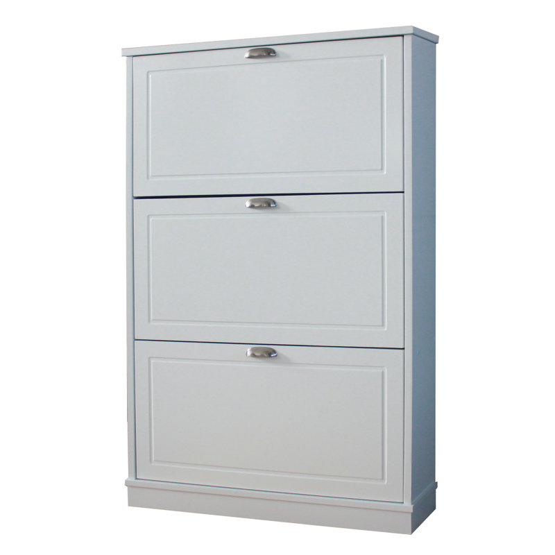 Collman 12 Pair Flip Down Shoe Storage, White