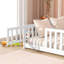 Lit double pleine grandeur avec clôture et porte, lit en bois d'hévéa avec garde-corps de sécurité-2124208091-2124208088