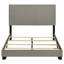 Lit à panneau tapissier taupe Efram avec tête de lit rembourrée et tissu durable, parfait pour les chambres à coucher modernes et polyvalentes-130036917