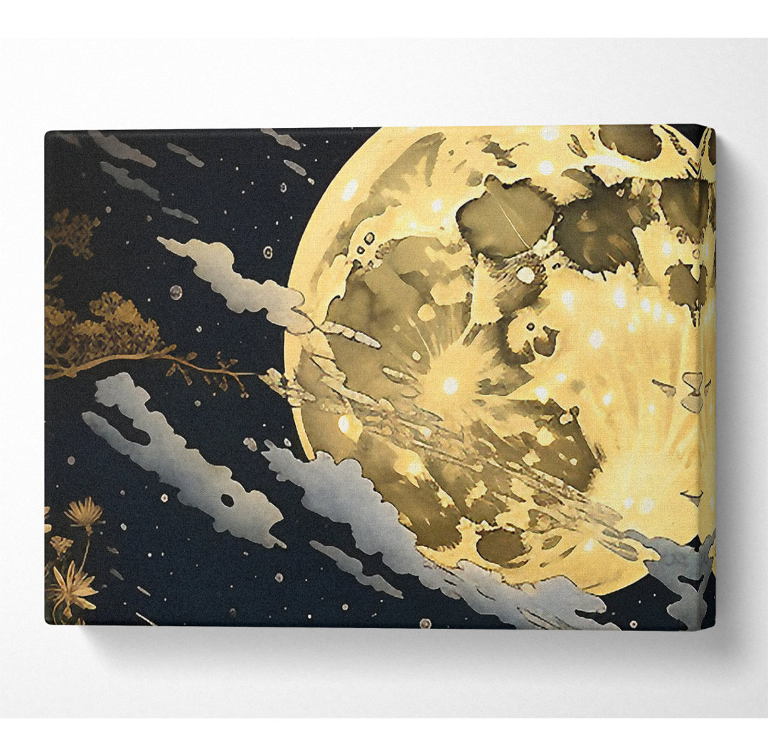 The Moon Woodland Forest - Einzelner Bilderrahmen Kunstdrucke auf Leinwand