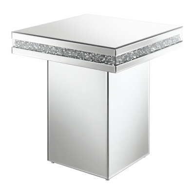 Table d'appoint carrée à miroir