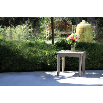 Akiva Square Eucalyptus Outdoor Side Table