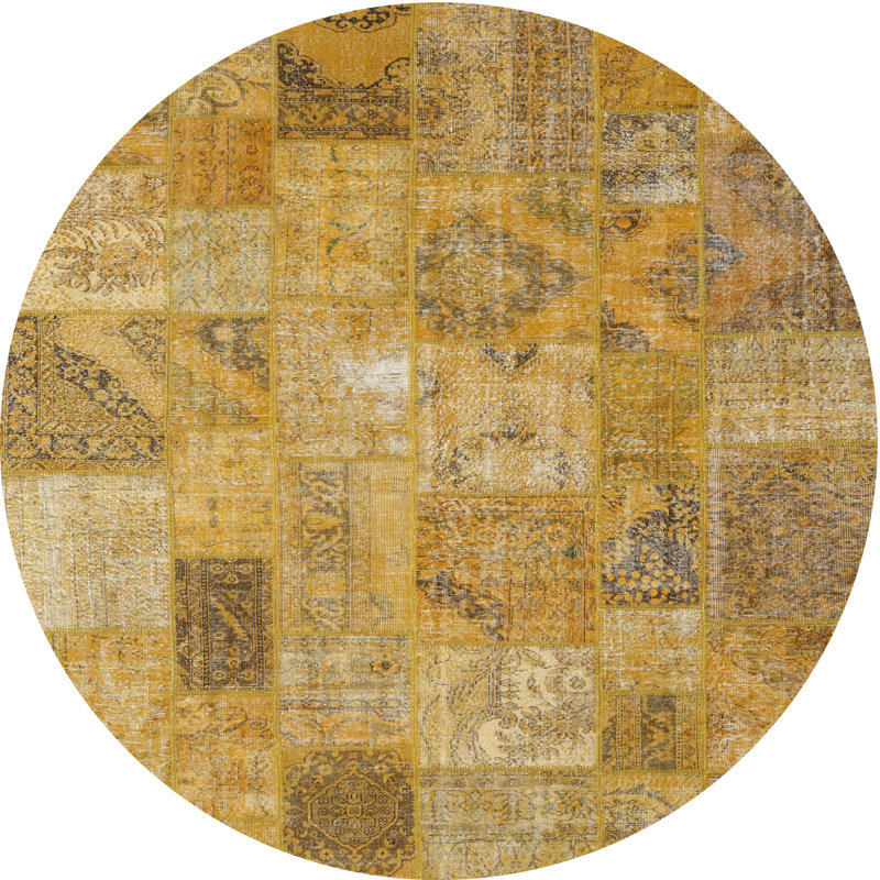 Tapis brun clair, Rond 8 pi