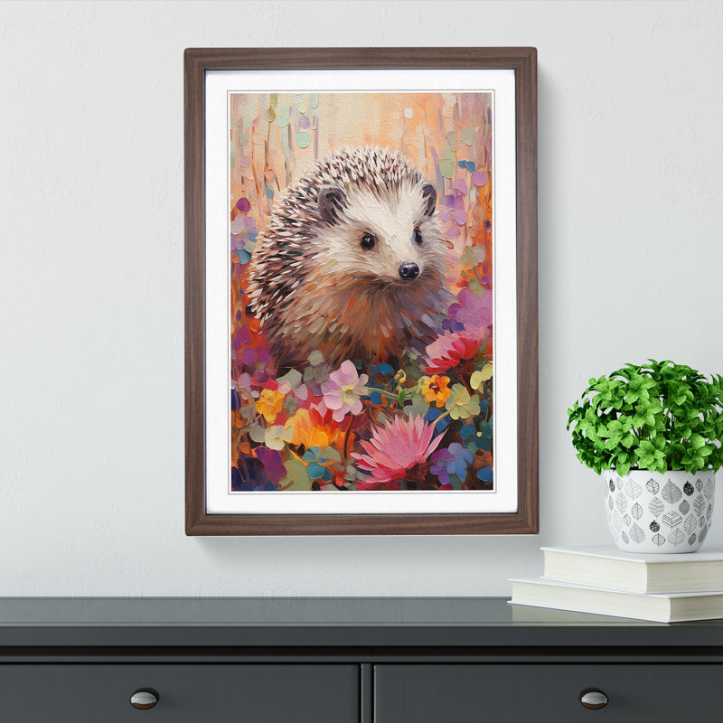 Hedgehog Impressionism - Framed Print