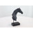 Cleaster Resin Horse Decorative Black Sculpture with Black Rectangular Base