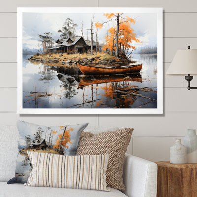 Brown Lakehouse Reflections of Solitude V - impression