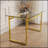 Modern Minimalist Rectangular Glass Dining Table for 4-6, Tempered Glass Top, Golden Chrome Legs, Versatile Use in Kitchen and Living Room