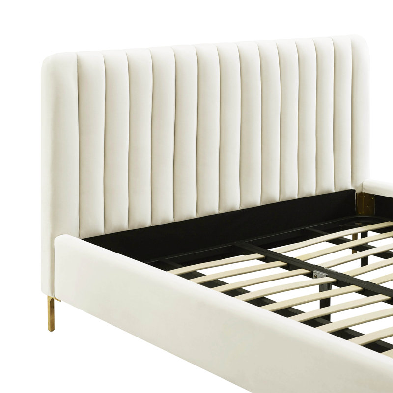 Angela Cream Bed, European Double (140 x 190 cm)