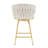 24.5" Modern Braided Velvet Woven Rope Bar Stool for Kitchen Island-132050573