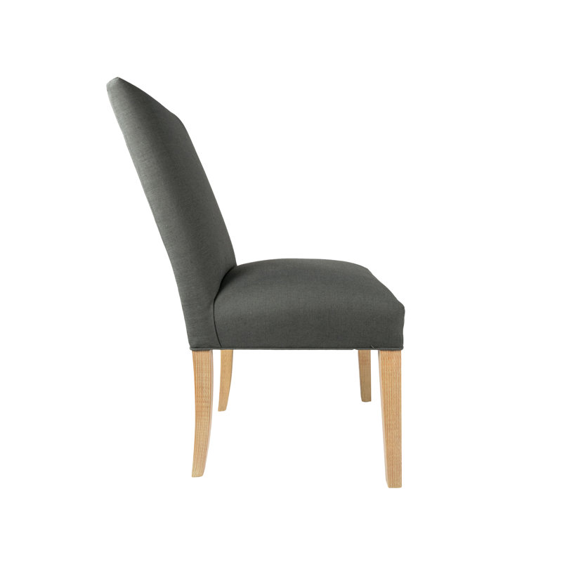 Aulait 19'' H Upholstered Dining Chair, Charcoal