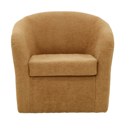 Fauteuil demi-tonneau pivotant en polyester 30,5 po Anrea