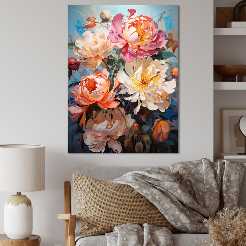 Peony Petal Poetry III sur toile, Toile tendue, H 20 po x l 12 po x P 1 po