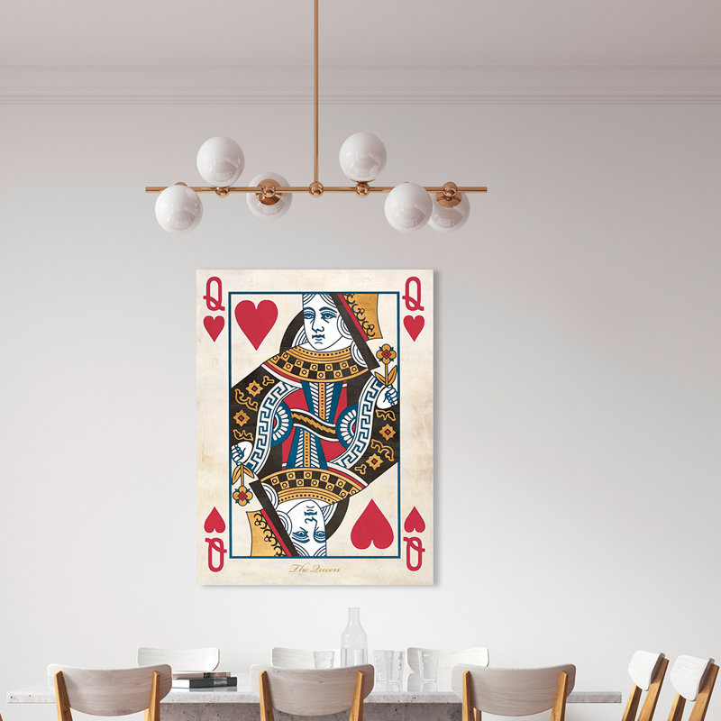 Queen Of Hearts by Sandro Ferrari - Wrapped Canvas Print, 70cm H x 50cm W x 4cm D