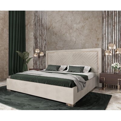 Maisha King Tufted Upholstered Platform Bed -  Everly Quinn, 51B292092DBE4A4B84991DACA3880297