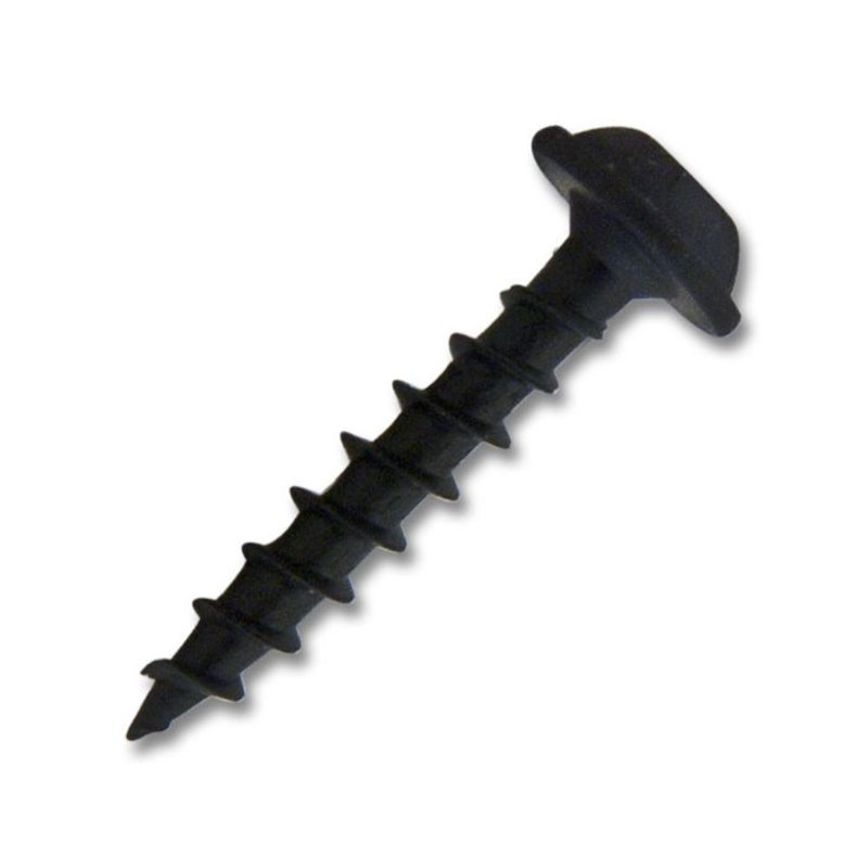 #8 x 1 in. Black Square Round Washer Head Coarse Thread Self-Tapping