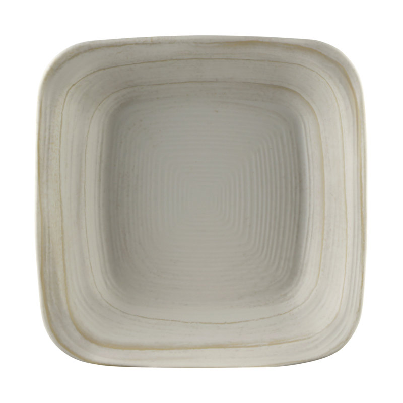 Assiette à salade 8" en mélamine carrée 29 oz Della, Blanc cassé