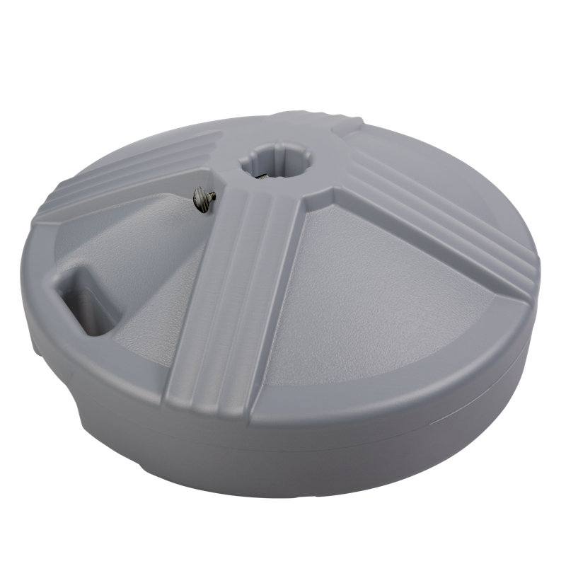 Grey UV-Stabilized Polymer Fillable Patio Umbrella Base