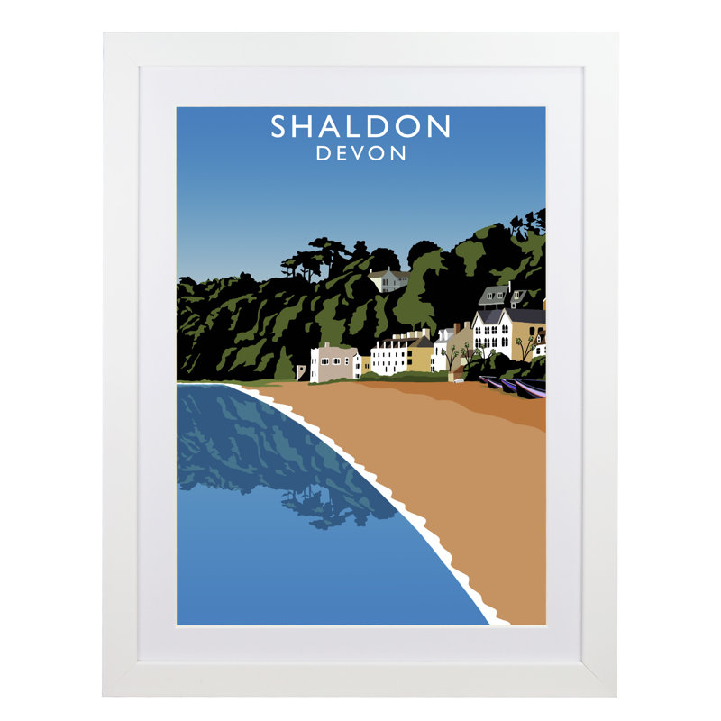 'Shaldon 2' by Richard O'Neil - Print, 43.5 cm H x 33.5 cm W x 2.2 cm D, White Wood Frame