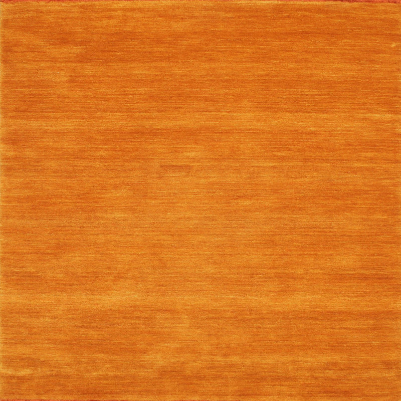 Tapis contemporain orange, Carré 3 pi