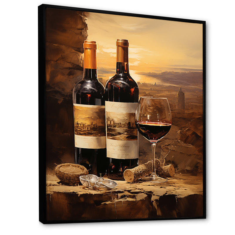 Rioja Resson I - impression, Cadre flottant noir, H 32 po x l 24 po x P 1 po