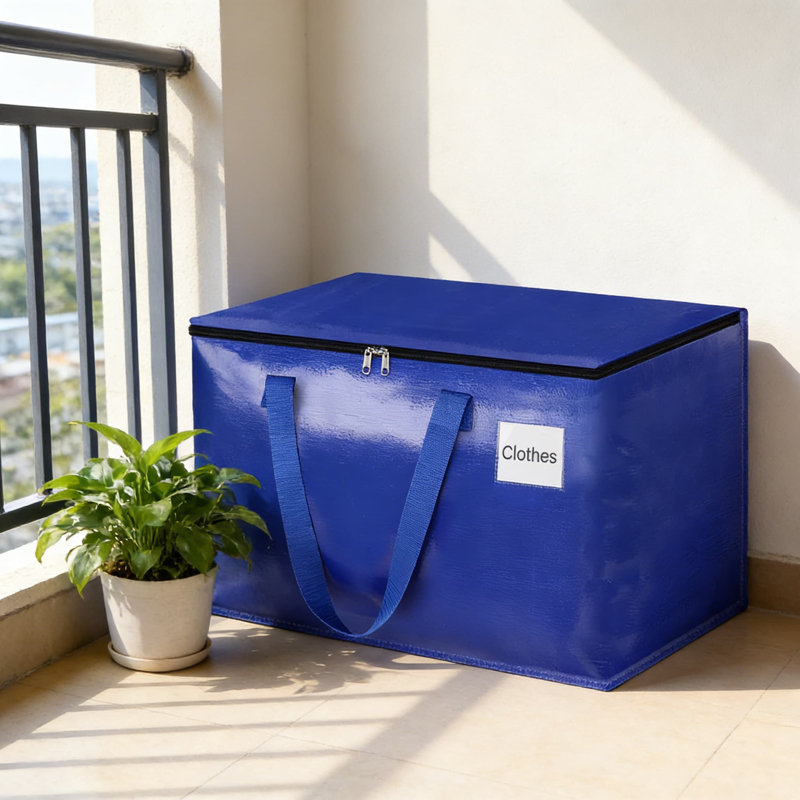 Heavy-Duty Moving And Storage Bags With Reinforced Handles And Zippers, Collapsible Space-Saving Totes For Organizing, Travel, And Home Use