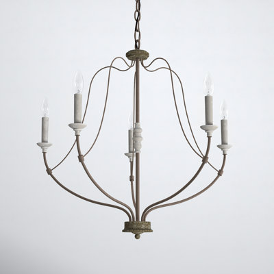 Shoshanna 5 Light Metal Dimmable Chandelier