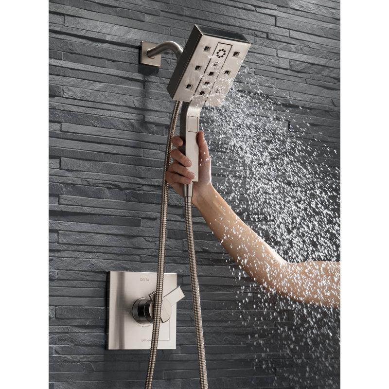 Multi-Function Handheld Shower Head with H2okinetic Technology, Brilliance Stainless