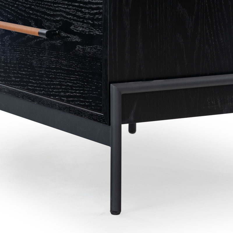 Chandri 2 - Drawer Nightstand, Brown/Black