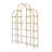 Modern Display Shelf Curved Top 5-Tier Bookshelf Open Storage Organizer X-Bar Frame Spacious Bookcase